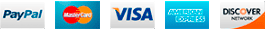 PayPal   Mastercard   Visa   American Express   Discover Network